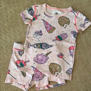 Crewcuts Pink Sweet Treats Pajama Short Set